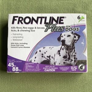 FRONTLINE Plus Flea & Tick for Large Dogs 45-88 lbs, 6 Doses